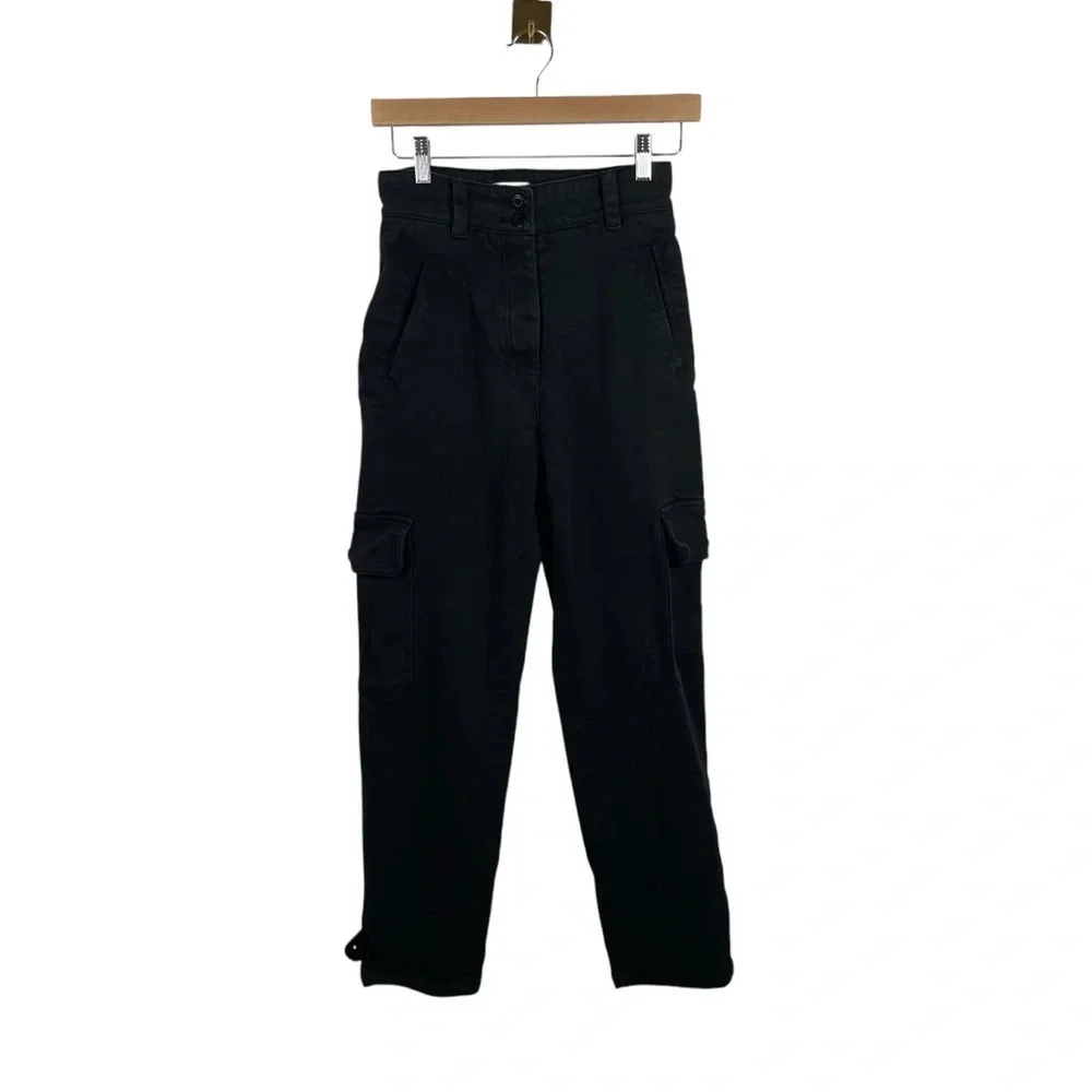 Aritzia Wilfred Free Modern Twill Cargo Pants in Black Size 2
